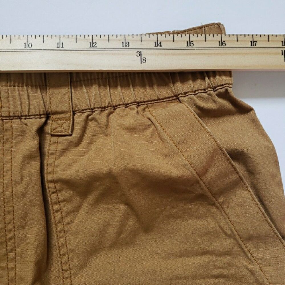 Madewell Cotton Ripstop Pull-On Straight Cargo Pants Toffee Yellow Womens Size L - Picture 5 of 9